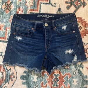 American Eagle Outfitters Women's Distressed Super Stretch Denim Shorts